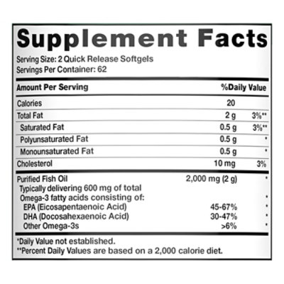 Nature's Truth Natural Lemon Flavor Fish Oil 2000 mg - 125 Count - Image 4