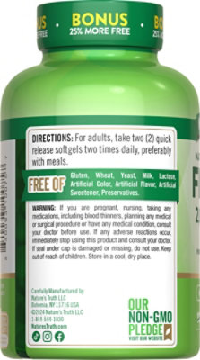 Nature's Truth Natural Lemon Flavor Fish Oil 2000 mg - 125 Count - Image 3