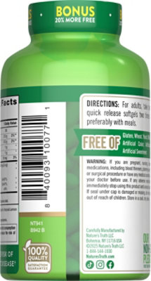 Nature's Truth Natural Lemon Flavor Fish Oil 1200 mg - 120 Count - Image 6