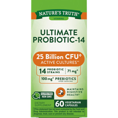 Nature's Truth 25 Billion Active Cultures Ultimate Probiotic - 60 Count