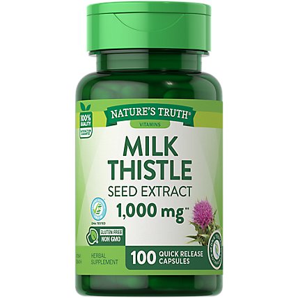 Nature's Truth Milk Thistle Seed Extract 1000 mg - 100 Count - Image 1
