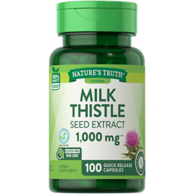 Natures Truth Milk Thistle Seed Extract 1000 mg Capsules - 100 Count