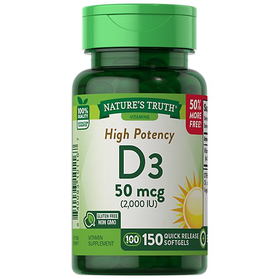 Nature's Truth High Potency Vitamin D3 50 mcg - 150 Count