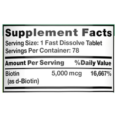 Nature's Truth Ultra Biotin 5000 mcg 78 Count - Image 2