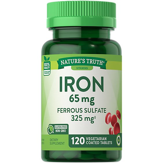 Nature's Truth Ferrous Sulfate Iron 65 mg - 120 Count