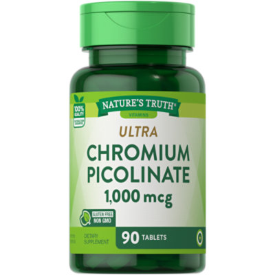 Natures Truth Ultra Chromium Picolinate 1000 mcg Tablets - 90 Count