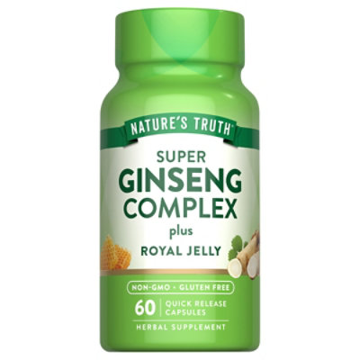 Nature's Truth Super Ginseng Complex Plus Royal Jelly - 60 Count - Image 1