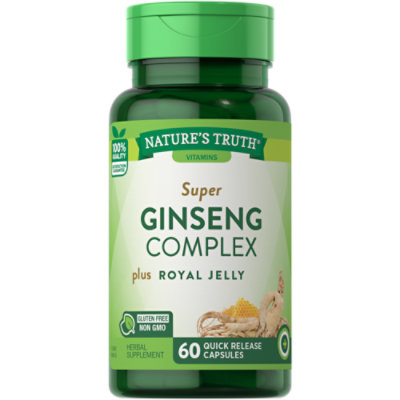 Natures Truth Super Ginseng Complex Plus Royal Jelly Capsules - 60 Count