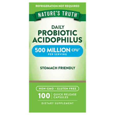 Nature's Truth 500 Million Probiotic Acidophilus - 100 Count - Image 1