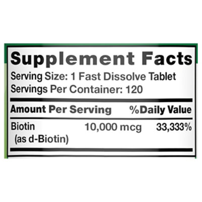 Nature's Truth Maximum Biotin 10000 mcg - 120 Count - Image 3
