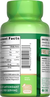 Nature's Truth Chewable Vitamin C 500 mg Plus Wild Rose Hips - 60 Count - Image 6