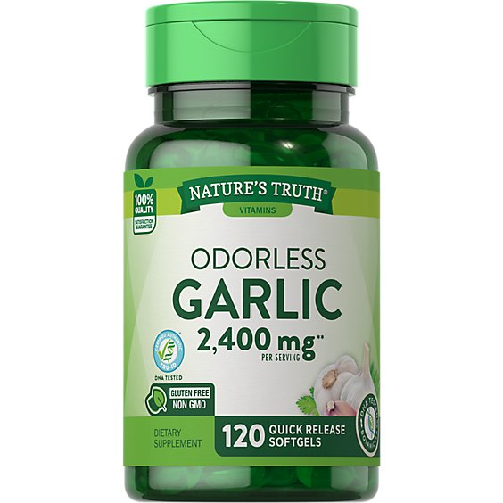 Nature's Truth High Strength 2400 mg Odorless Garlic - 120 Count