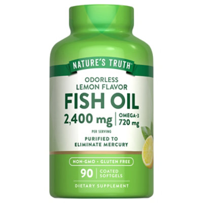 Nature's Truth Odorless Fish Oil 2400 mg - 90 Count - Image 1