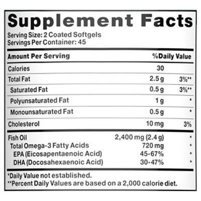 Nature's Truth Odorless Fish Oil 2400 mg - 90 Count - Image 4