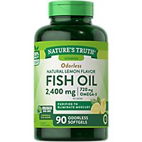 Nature's Truth Odorless Fish Oil 2400 mg - 90 Count - Image 1