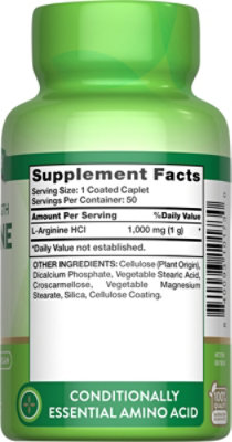 Nature's Truth L Arginine 1000 mg - 50 Count - Image 2