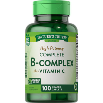 Nature's Truth High Potency Complete B Complex Plus Vitamin C - 100 ...