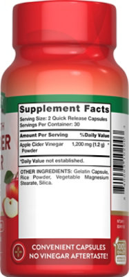 Nature's Truth Triple Strength Apple Cider Vinegar 1200 mg - 60 Count - Image 2
