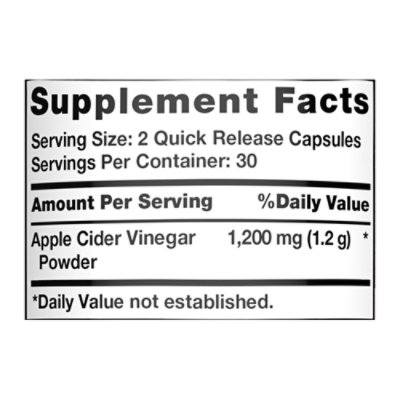 Nature's Truth Triple Strength Apple Cider Vinegar 1200 mg - 60 Count - Image 2