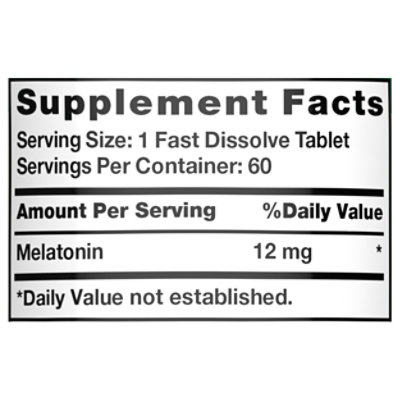 Nature's Truth Melatonin 12 mg - 60 Count - Image 4