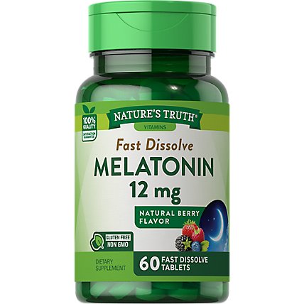 Nature's Truth Melatonin 12 mg - 60 Count - Image 1