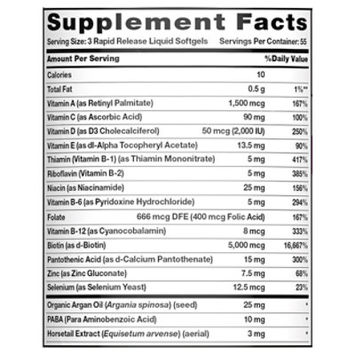 Nature's Truth Superior Strength Hair Skin and Nails with 5000 mcg Biotin - 165 Count - Image 4