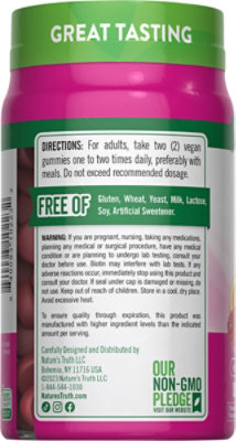 Nature's Truth Gorgeous Hair Skin Nails Gummies With 2500 mcg Biotin - 80 Count - Image 3