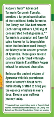 Nature's Truth Turmeric Curcumin Advanced Complex 1500 mg - 60 Count - Image 2