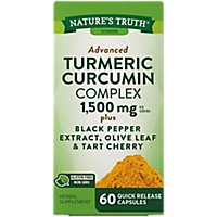 Nature's Truth Turmeric Curcumin Advanced Complex 1500 mg - 60 Count - Image 1