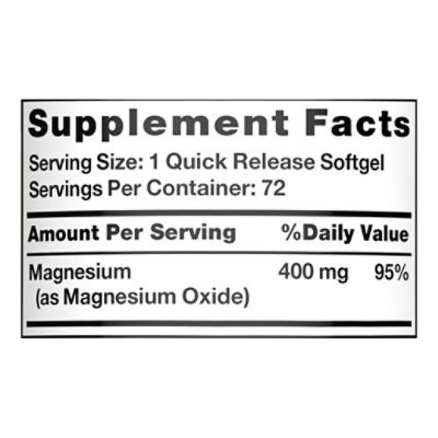 Nature's Truth Extra Strength Magnesium 400 mg - 72 Count - Image 2
