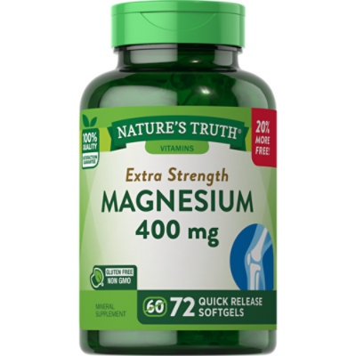 Natures Truth Extra Strength Magnesium 400 mg Softgels - 72 Count