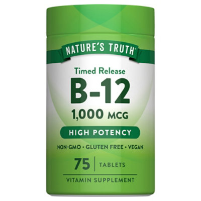 Nature's Truth Timed Release Vitamin B12 1000 mcg - 75 Count - Image 4