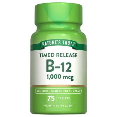 Nature's Truth Timed Release Vitamin B12 1000 mcg - 75 Count - Image 1