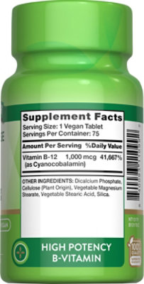 Nature's Truth Timed Release Vitamin B12 1000 mcg - 75 Count - Image 2
