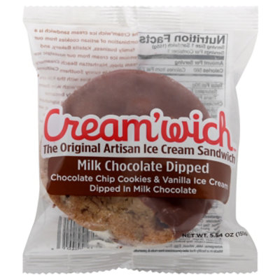 Creamwich Sandwich Ice Crm Milk Dip - 5.54 Oz