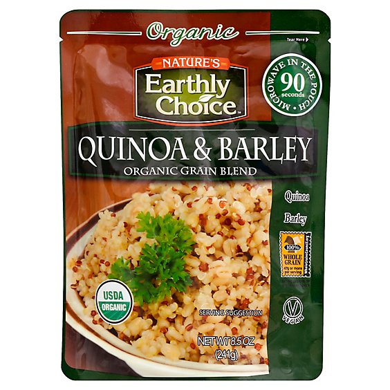Natures Earthly Choice Organic Grain Blend Quinoa & Barley Pouch - 8.5 Oz