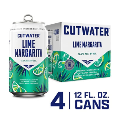 Cutwater Spirits Lime Margarita In Cans - 4-12 Fl. Oz.