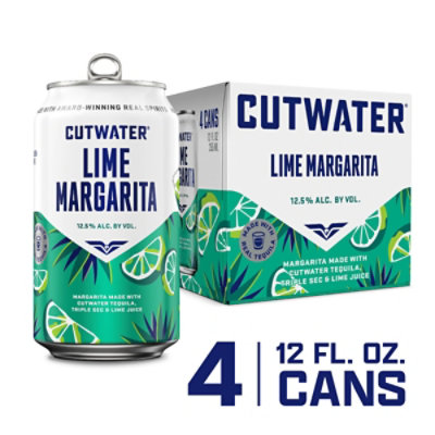 Cutwater Spirits Tequila Lime Margarita Rtd Cans - 4-12 Fl. Oz.