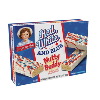 Snack Cakes Little Debbie Family Pack Red White And Blue Nutty Buddy Wafers - 7.74 Oz - Image 2