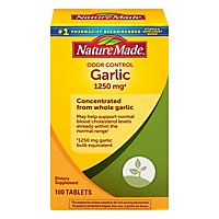 Nature Made Dietary Supplement Tablets Garlic Odor Control 1250 Mg Box - 100 Count - Image 3