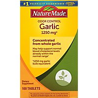 Nature Made Dietary Supplement Tablets Garlic Odor Control 1250 Mg Box - 100 Count - Image 2