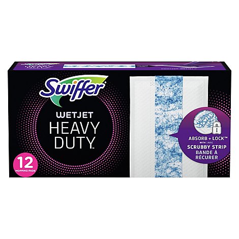 Swiffer WetJet Heavy Duty For Floor Mopping & Cleaning Mop Refills - 12 Count