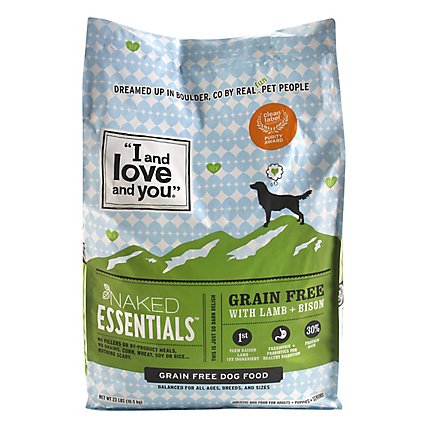 I And Love And You Naked Essentials Dog Food Lamb & Bison Bag - 23 Lb