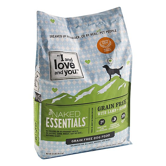 I And Love And You Naked Essentials Dog Food Lamb & Bison Bag - 23 Lb