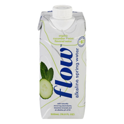 Flow Organic Water Alkaline Spring Cucumber + Mint - 16.9 Fl. Oz. - Image 3
