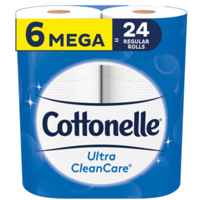 Cottonelle CleanCare Bathroom Tissue Mega Roll 340 1-Ply Sheets Wrapper - 6 Roll - Image 2