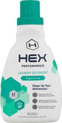 Hex Performance Advanced Laundry Detergent Free Clear Bottle - 50 Fl. Oz. - Image 2