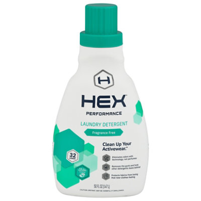 Hex Performance Advanced Laundry Detergent Free Clear Bottle - 50 Fl. Oz.