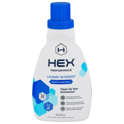 Hex Performance Advanced Laundry Detergent Fresh Clean Scent - 50 Fl. Oz.