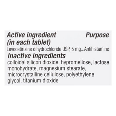 Signature Select/Care Allergy Relief Levocetirizine Dihydrochloride USP 5mg 24 Hour Tablet - 10 Count - Image 4